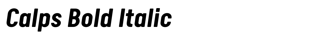 Calps Bold Italic
